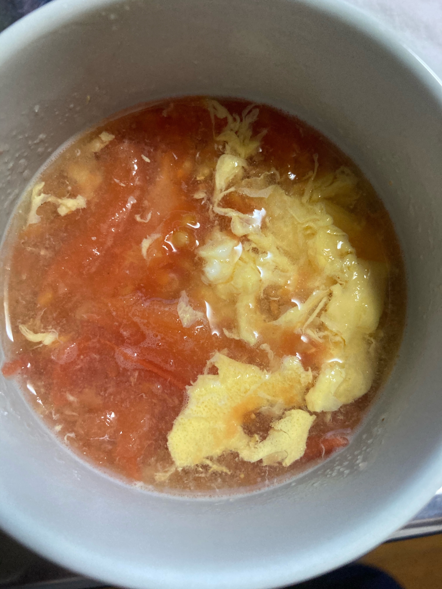 ふんわり☆トマトと玉子の中華スープ