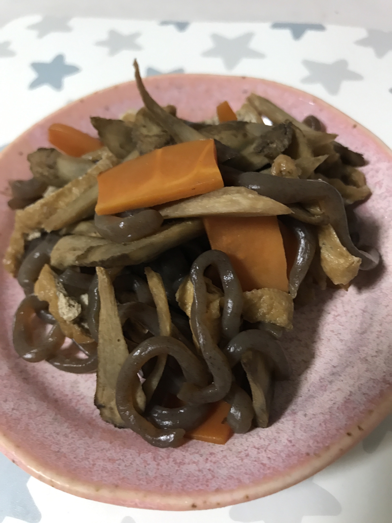 簡単♡ヘルシー♡糸こんにゃくとごぼう煮