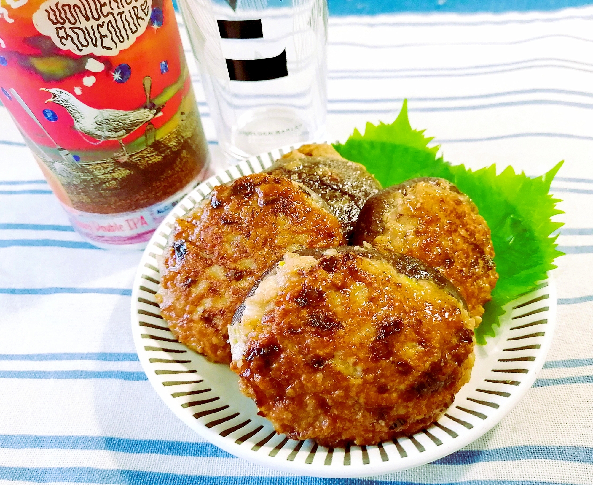 ふわふわテイスト!椎茸の肉詰めテリヤキ