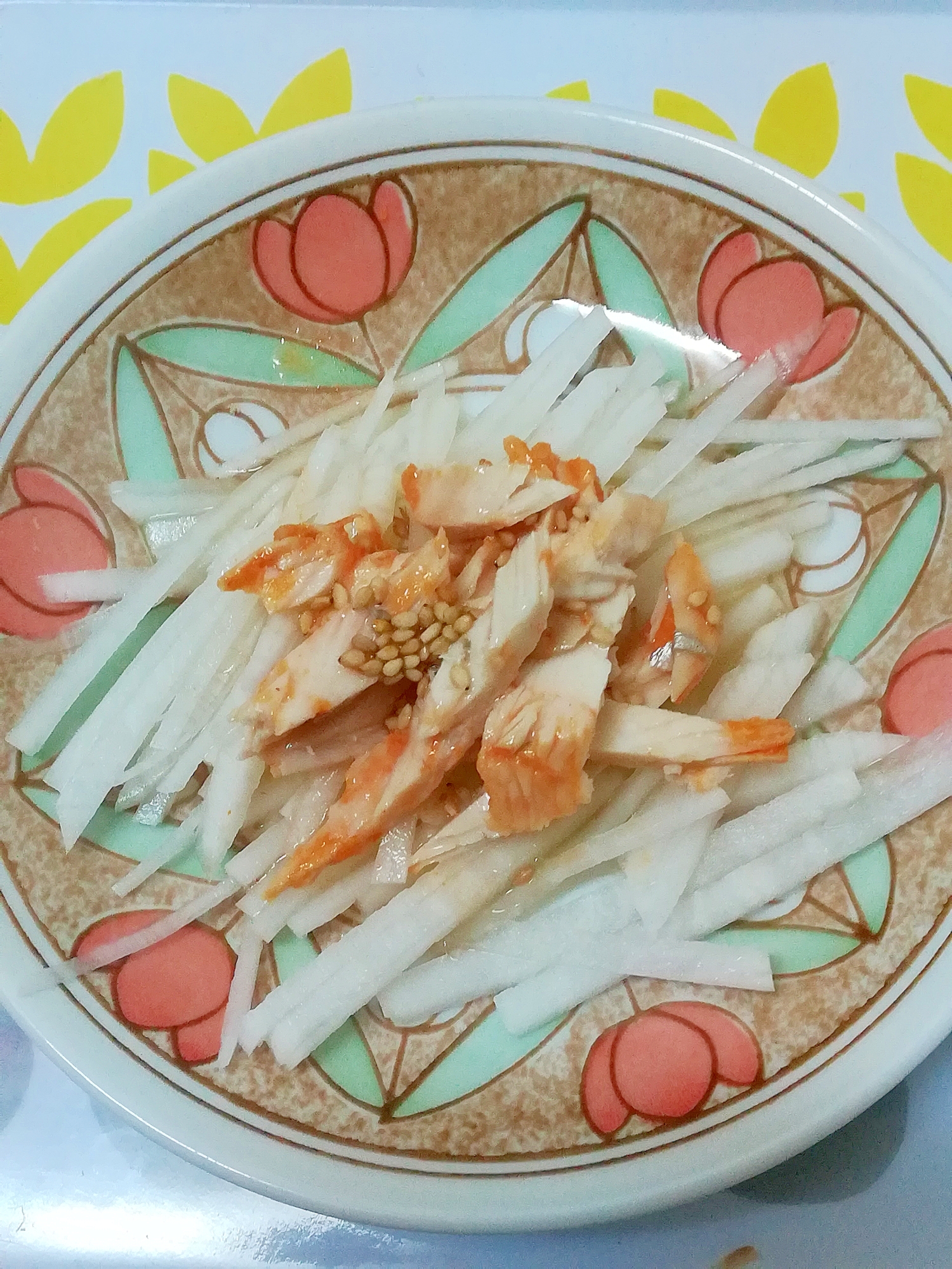 ヘルシーおつまみ☆大根と鶏ハムのキムチ風味サラダ