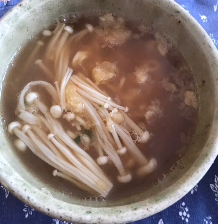 えのきと天かすの生姜味噌ラーメン