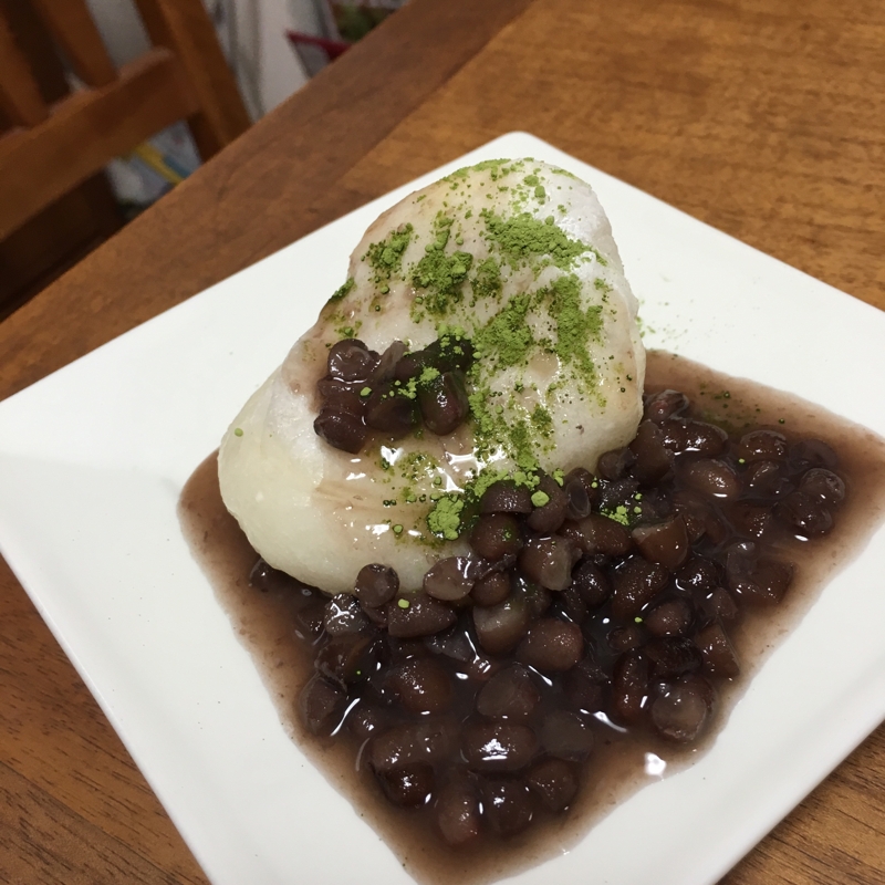 お餅の冷たいぜんざい