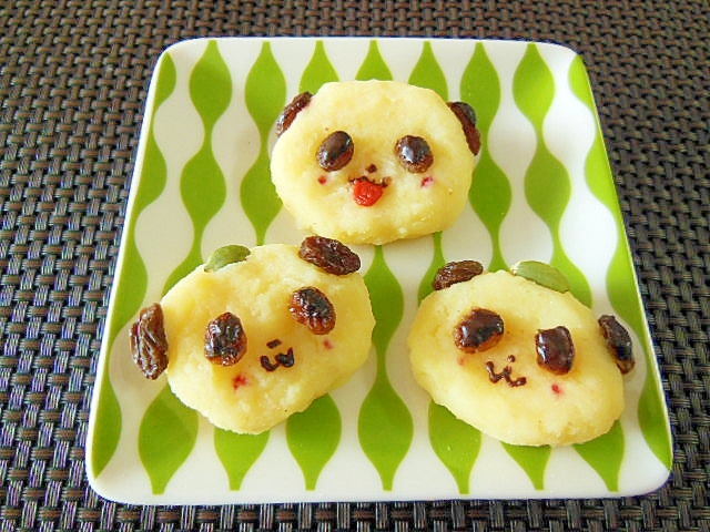 小っちゃくて可愛い 小パンダのスイートポテト レシピ 作り方 By Kojarin7 楽天レシピ