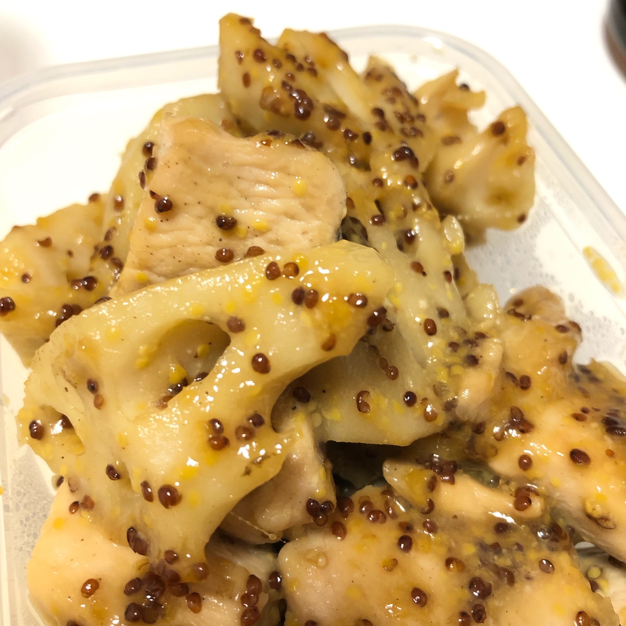 てりてり♡ハニーマスタードれんこんチキン レシピ・作り方 by