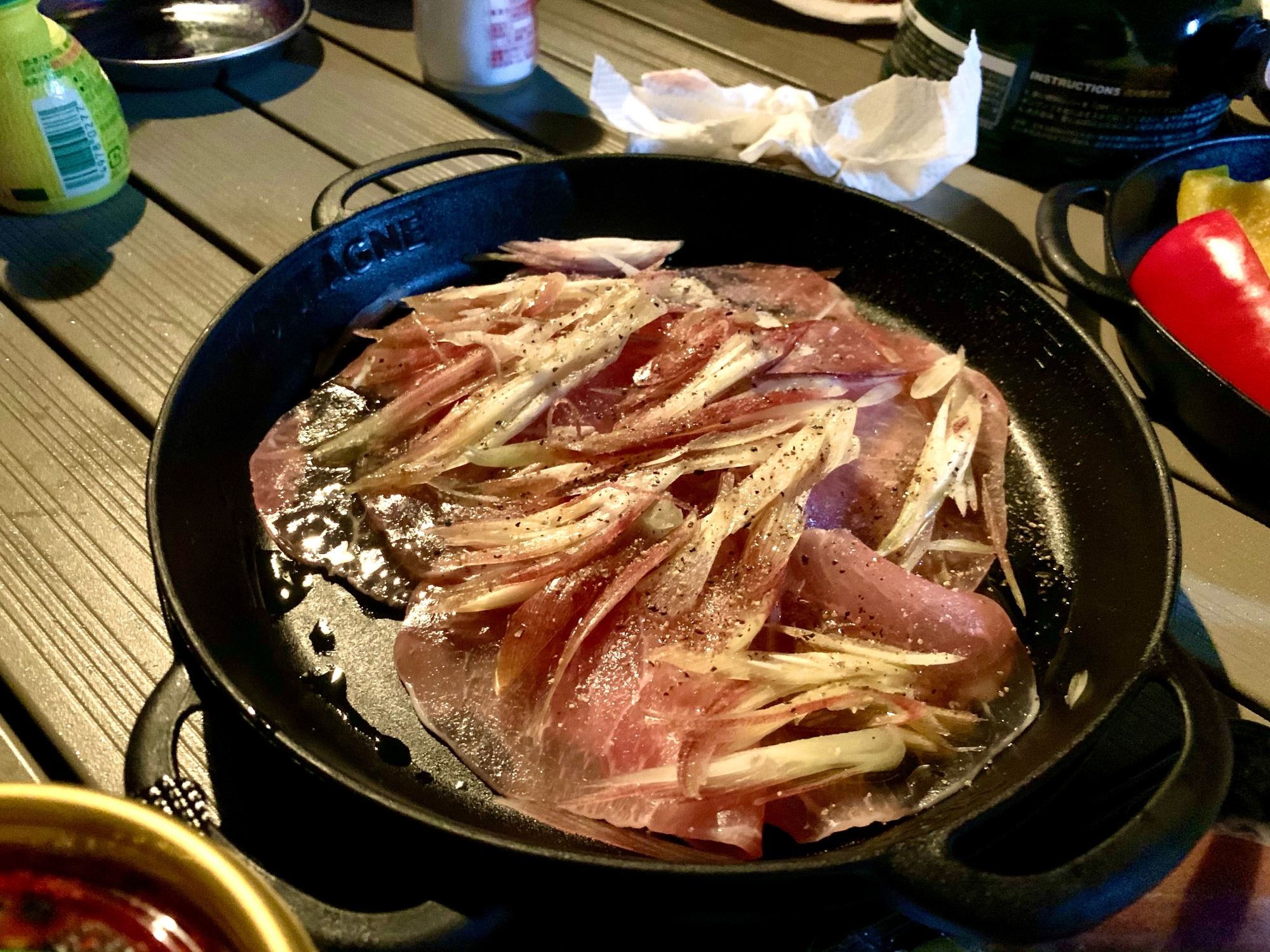 即席おつまみ!みょうが生ハム