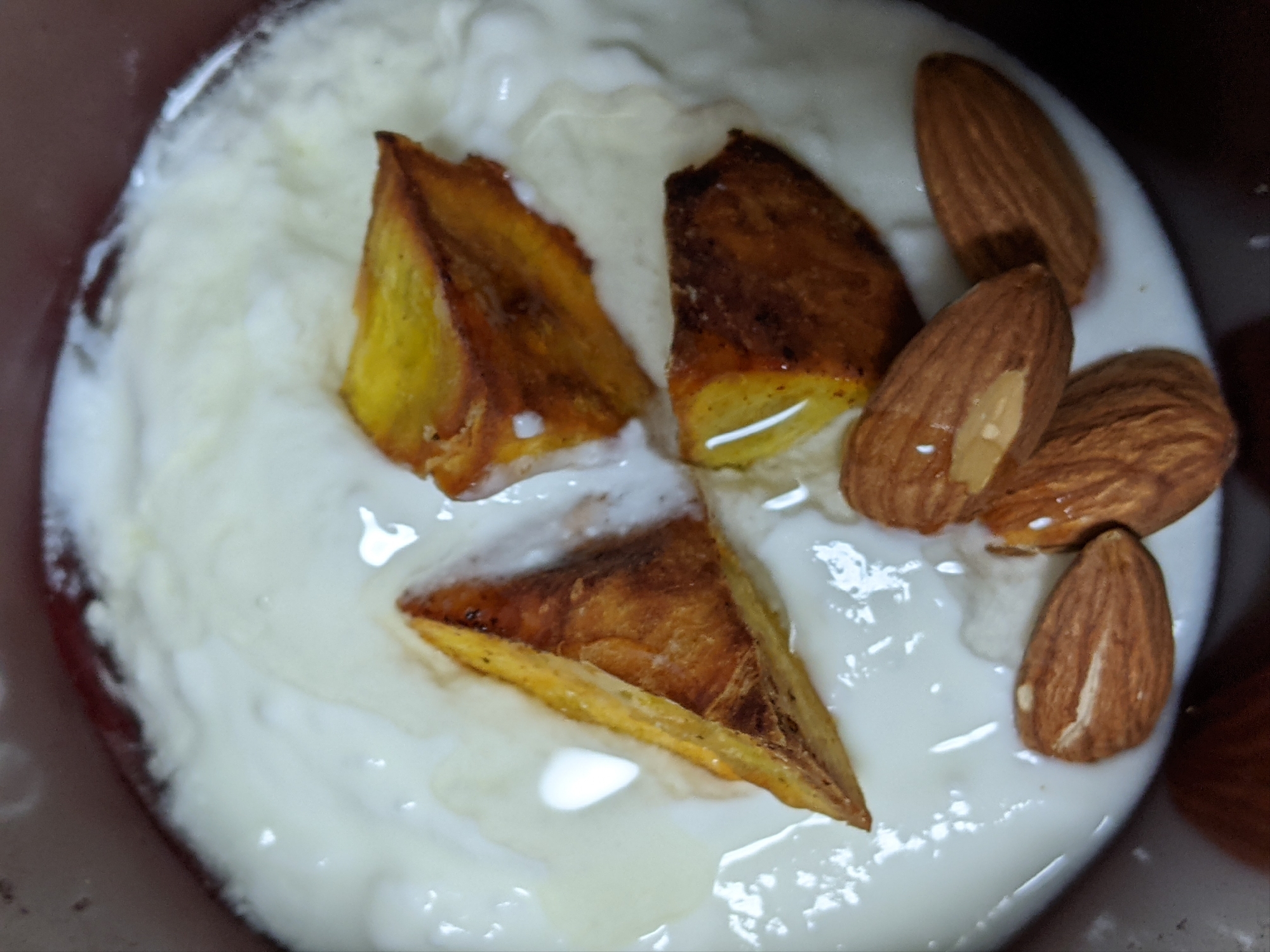 揚げさつまいものヨーグルト