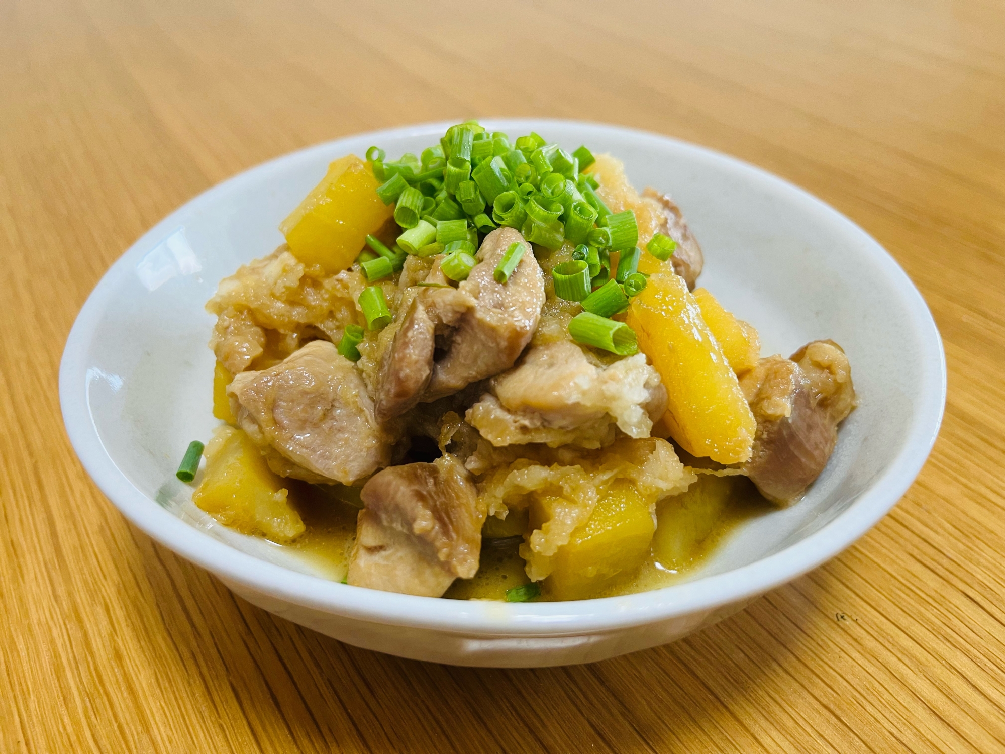 鶏もも肉とじゃがいものみぞれポン酢煮♪