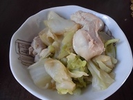白菜と鶏肉炒め