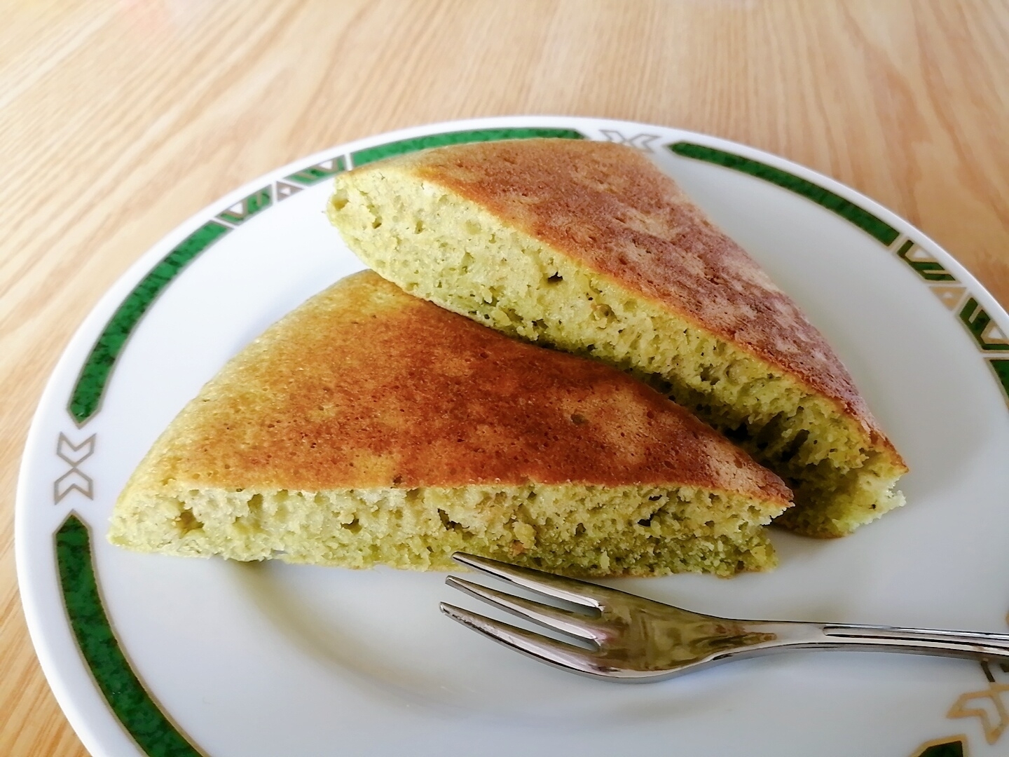 抹茶のホットケーキ