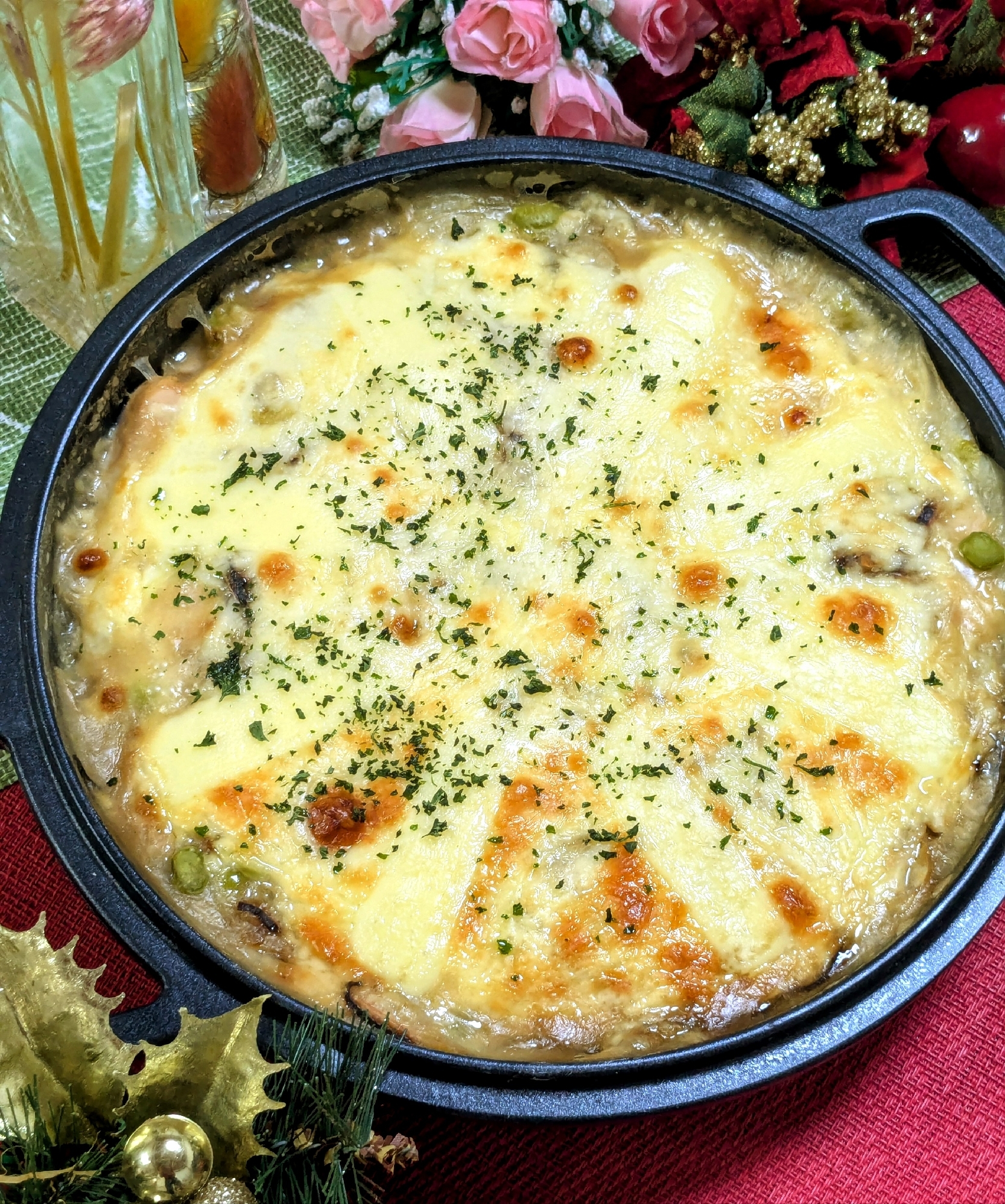 トロトロ♪ゴーダチーズと塩こんぶの長芋味噌グラタン