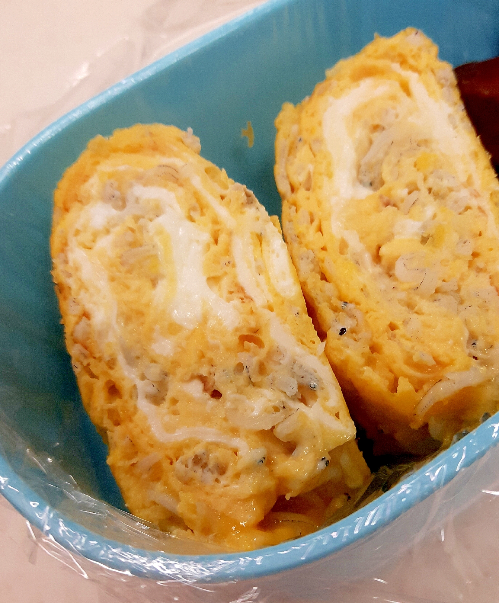 お弁当に!(^^)釜揚げしらすの卵焼き♪