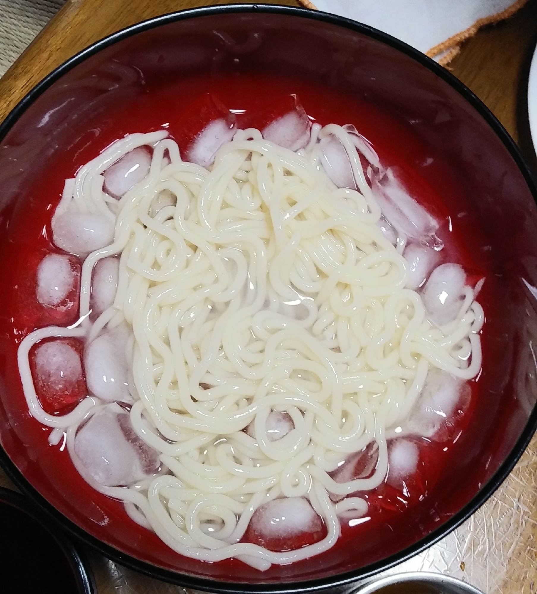 ざるうどんの冷し方