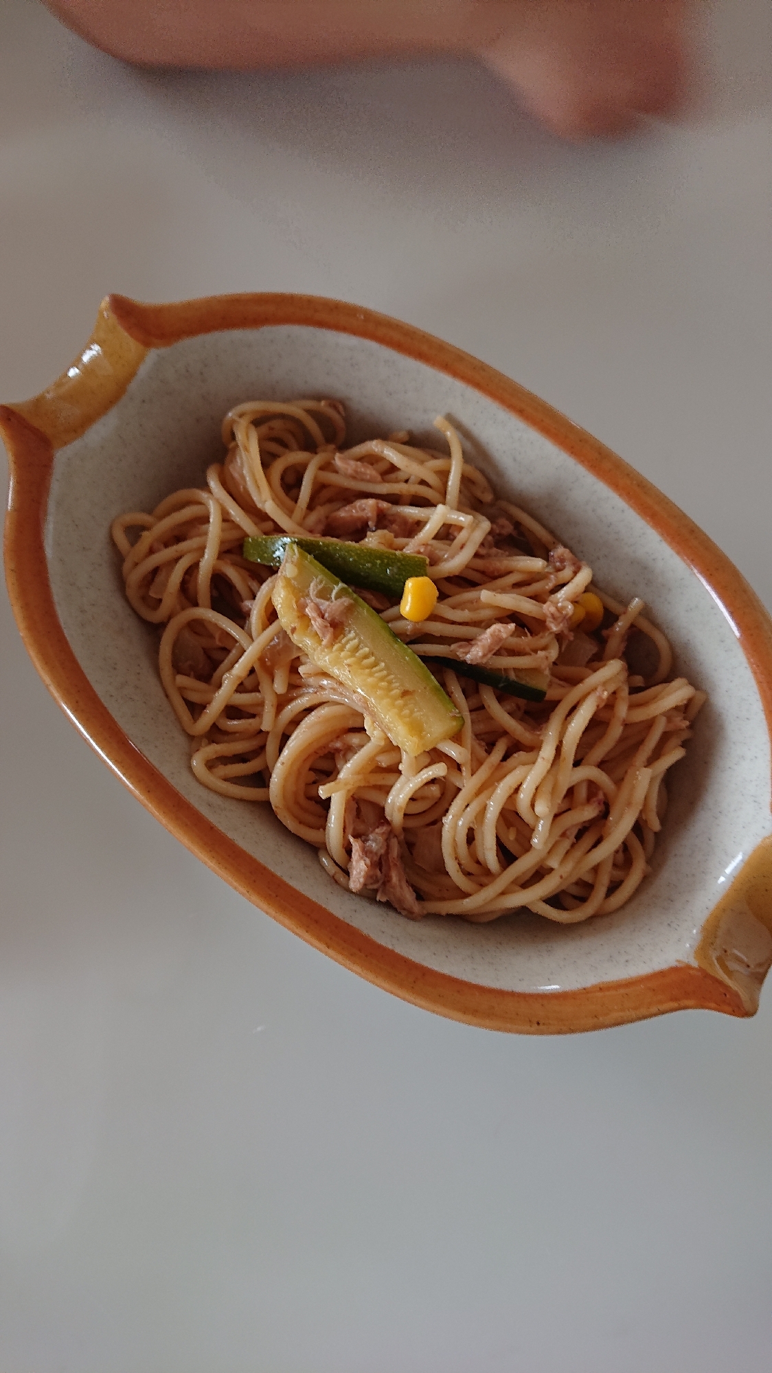 《ワンポット》《旬野菜》ズッキーニ&ツナのパスタ