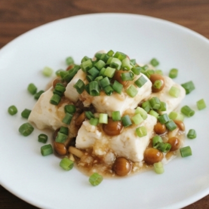 トゥルトゥル〜ᕷ*なめこのおろしあんかけ豆腐ꕤ୭*
