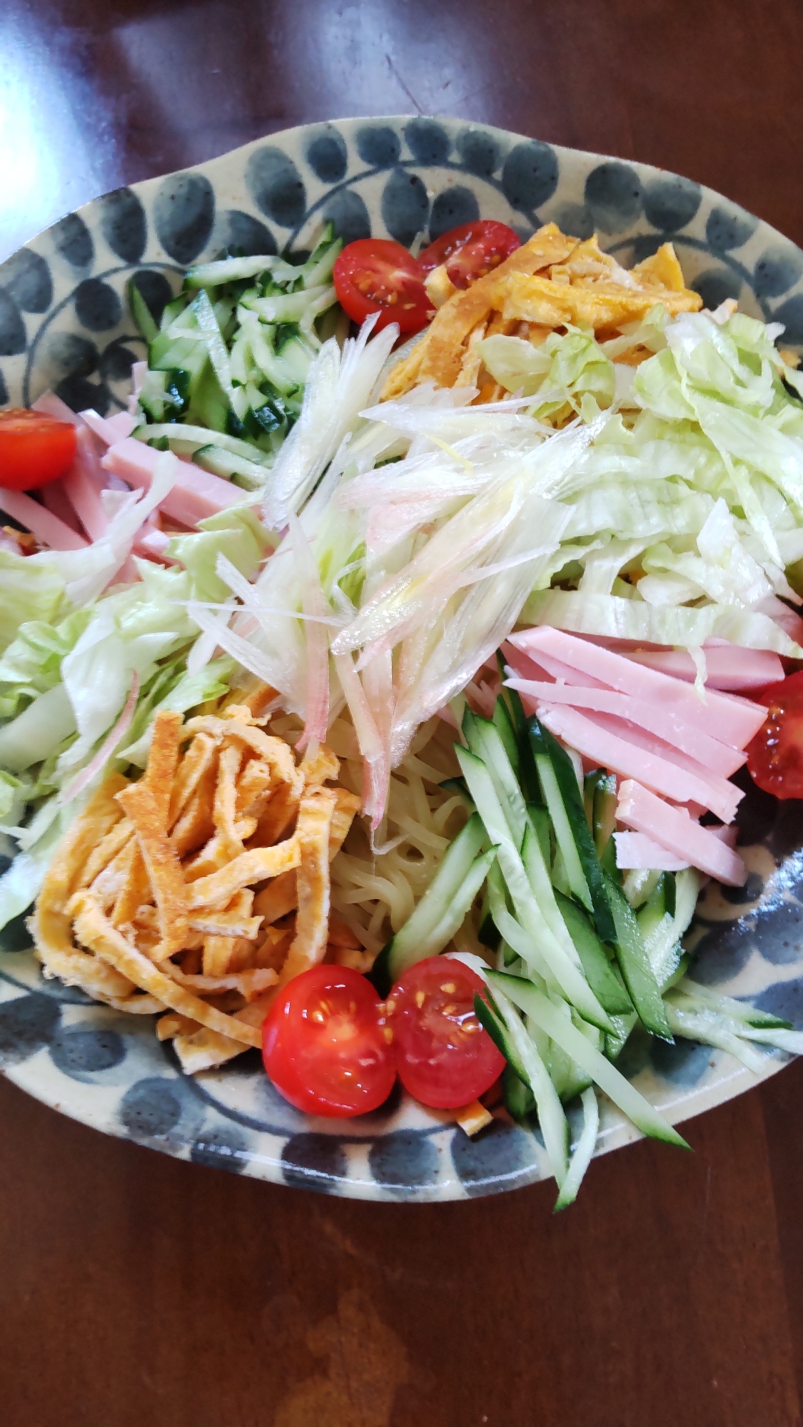 ミョウガタケの入った冷やし中華