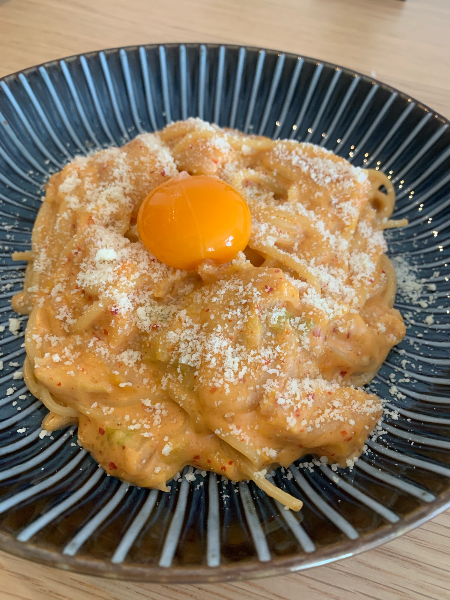 キムチのクリームパスタ