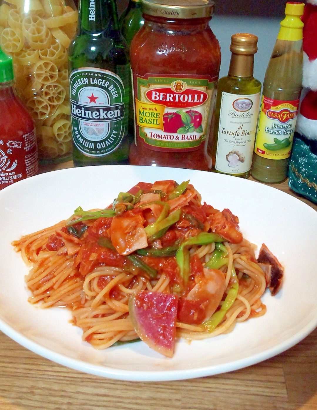 野菜の端っこパスタ・トマト缶で簡単に☆