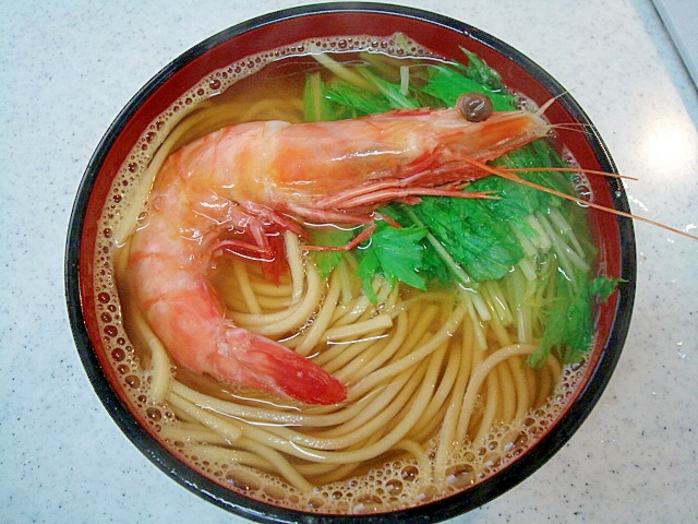 海老カレー蕎麦