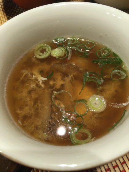 ごぼうと卵の中華スープ