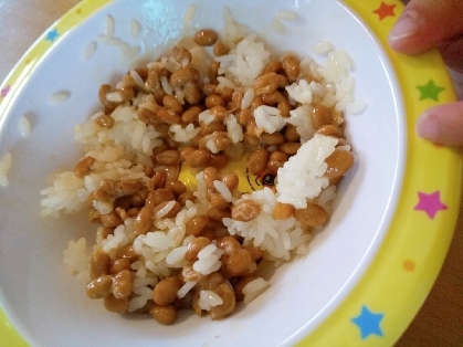 幼児食 簡単朝ごはん 納豆混ぜご飯