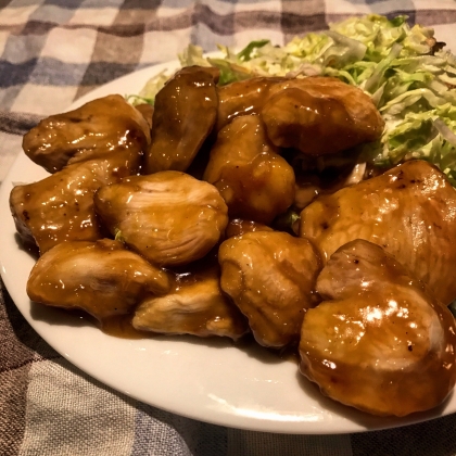 鶏むね肉で節約♪さっぱり甘辛照り焼き風炒め