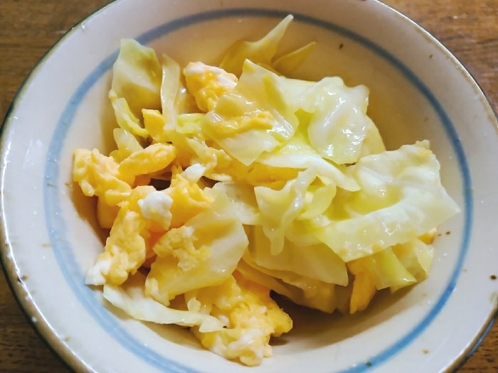 キャベツと卵のマヨ炒め