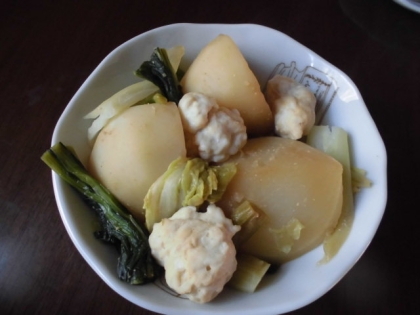 やわらかく煮えた鶏団子とかぶで体が温まりました♪
おいしいレシピありがとうございます。