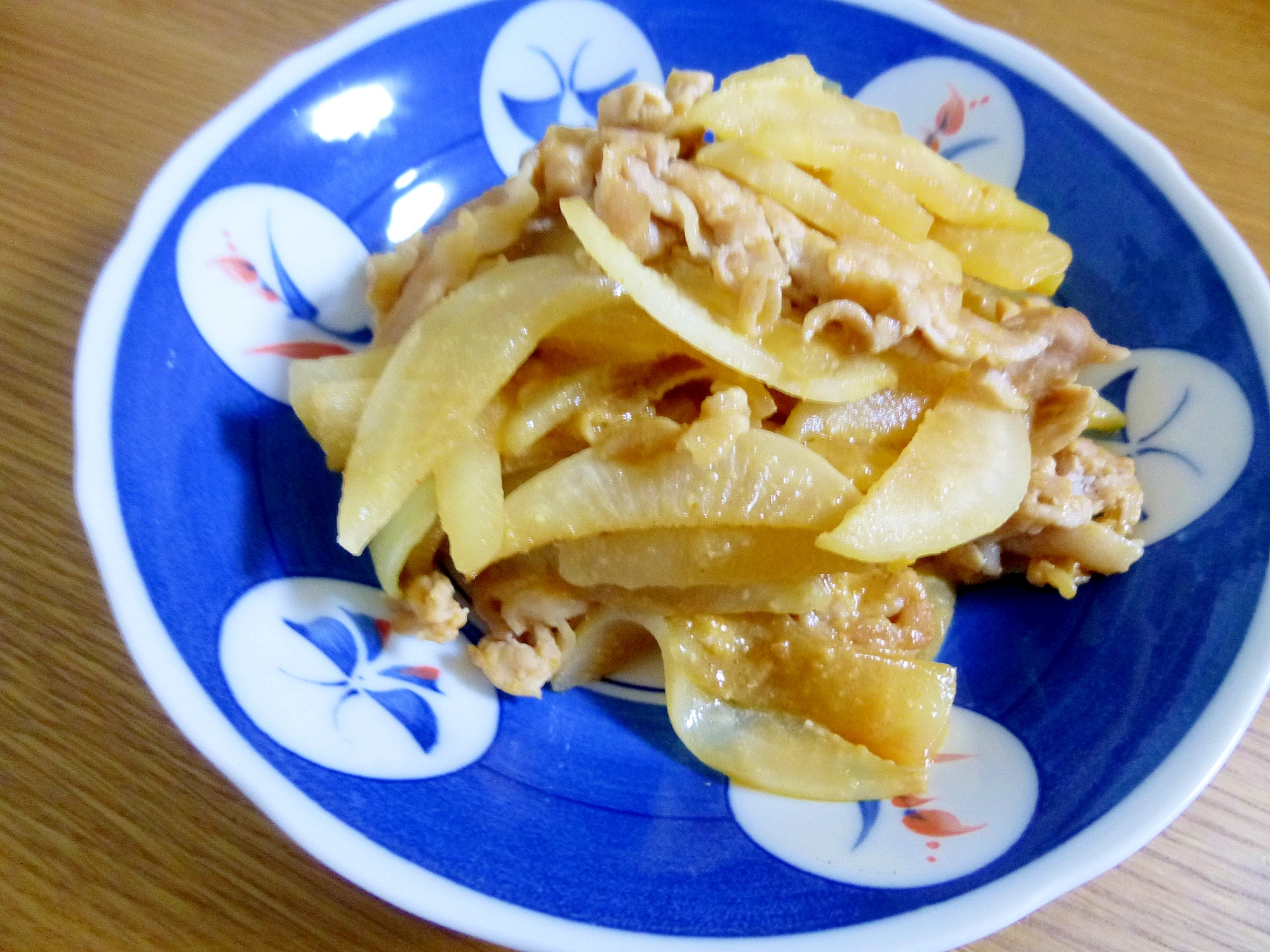 大根と豚肉の味噌炒め