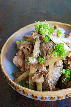 醤油麹を使って♪牛肉とごぼうのうま煮