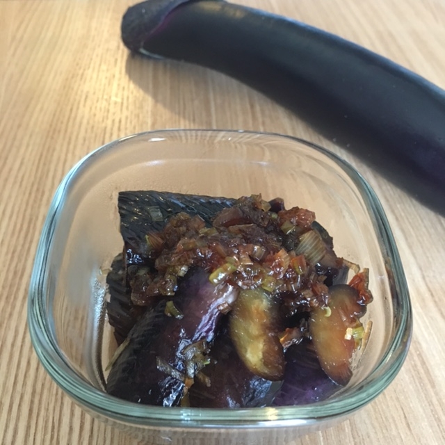 オイル控えめ、黒酢でこっくり、なすの甘酢煮