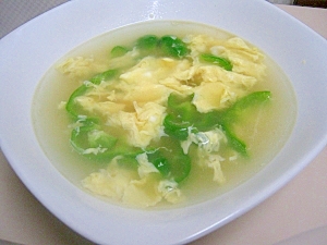 ピーマンかき玉スープ