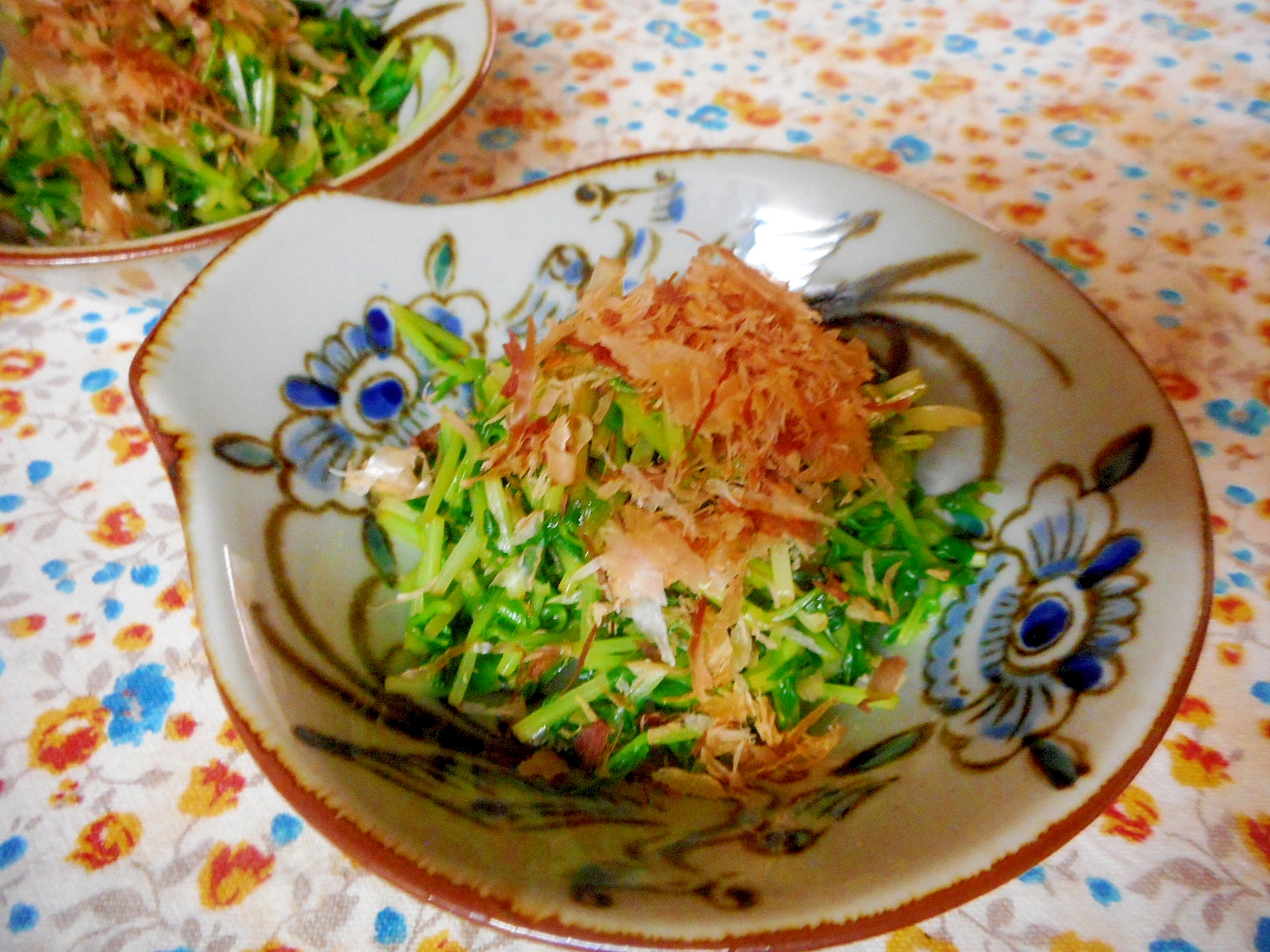 豆苗の辛子和え