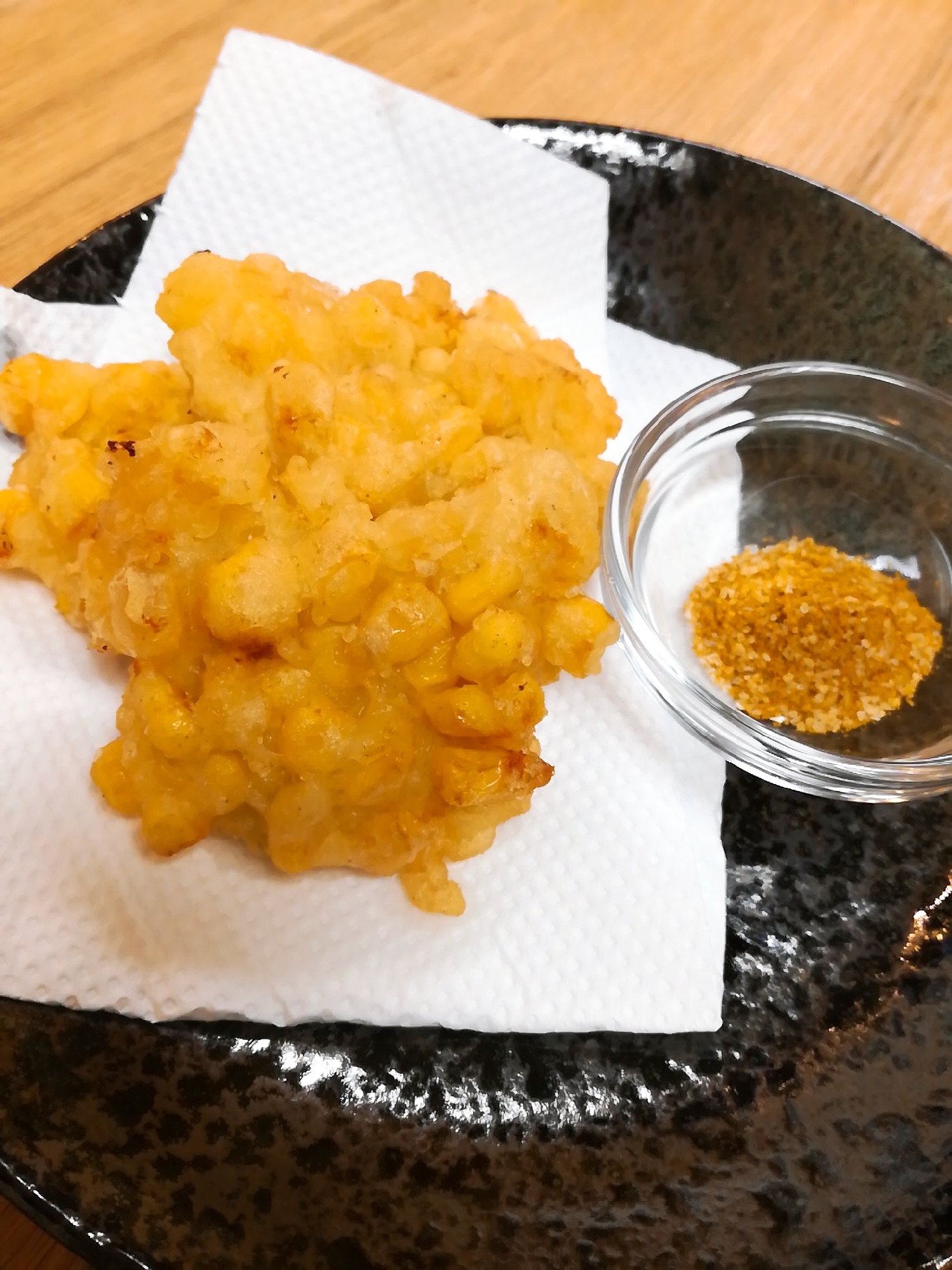 カレー塩とベストマッチ！コーンの天ぷら