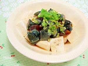 ピータンと香菜の豆腐サラダ