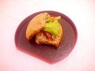 セロリの牛丼風サンドイッチ