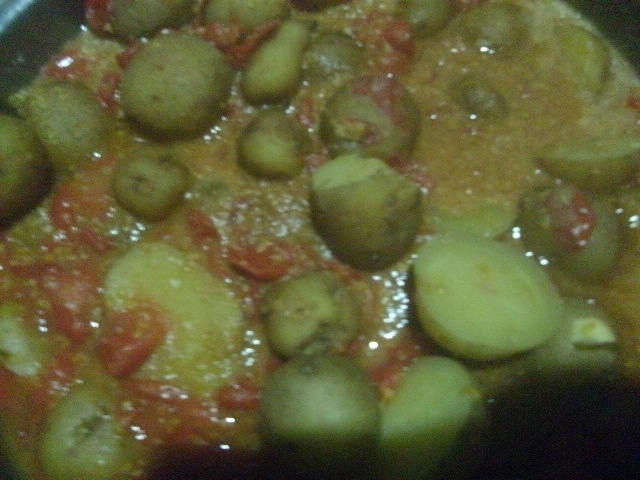 ジャガイモのトマト味噌煮