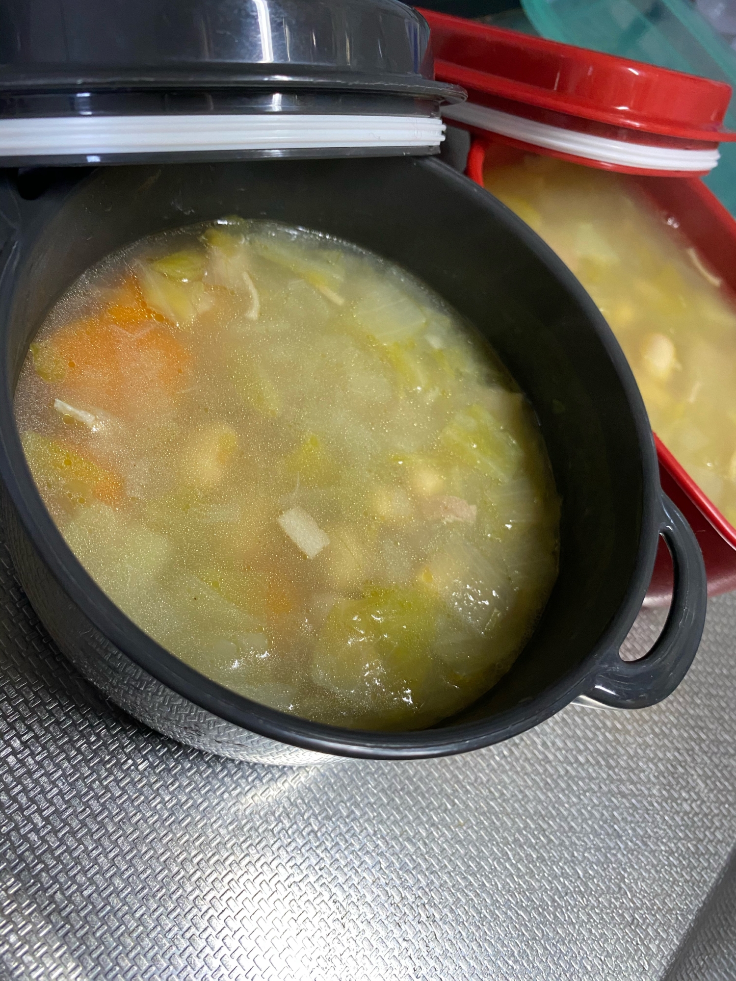 幼児食　お豆入り野菜スープ