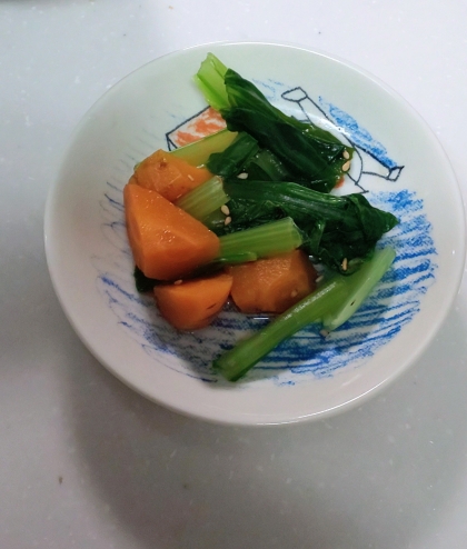 小松菜とにんじんの簡単作り置きꔛꕤ