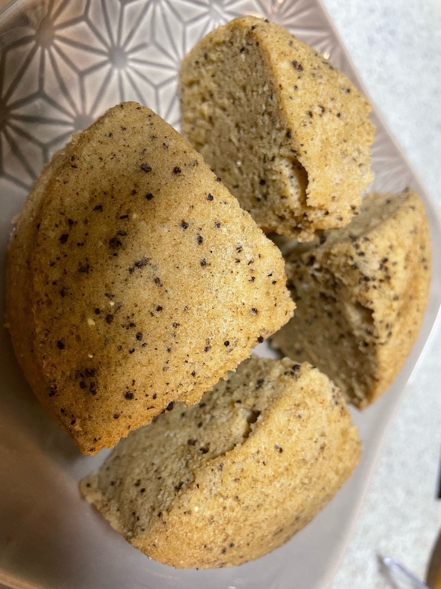 レンジで簡単!米粉のはちみつ紅茶蒸しパン!