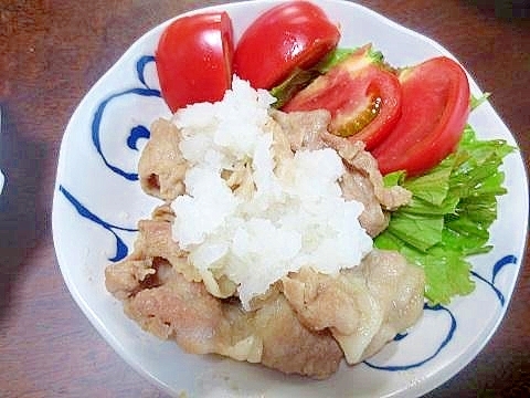 豚肉の大根おろしのせ