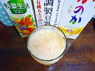 ホット緑の野菜ソイミルク酒☆