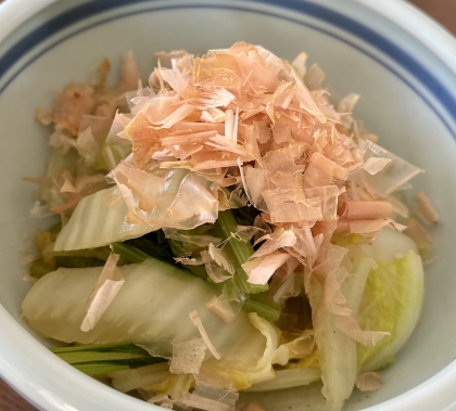 レンジで！白菜と小松菜のお浸し