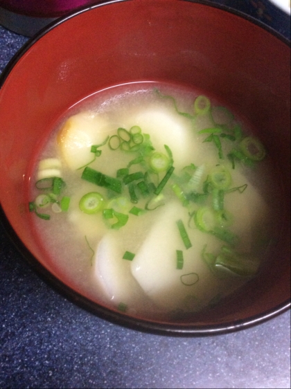 長ネギと里芋の味噌汁