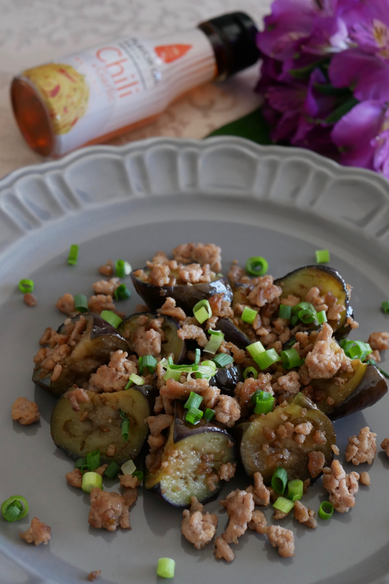 フレーバーオイルでワンランクアップ!ナスと挽肉炒め