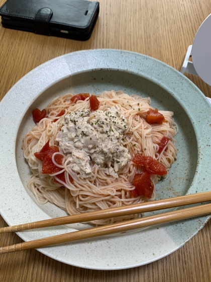 素麺でカッペリーニ風