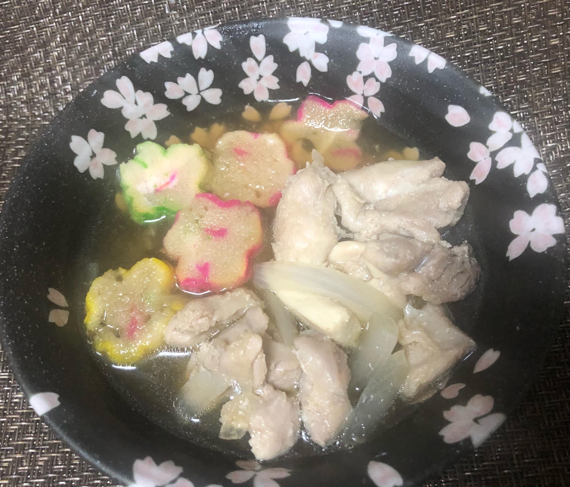 炊飯器レシピ♪お花麩と鳥もも肉のあっさり煮