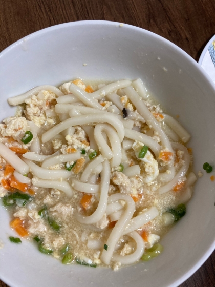 離乳食　鶏肉とにんじんのうどん