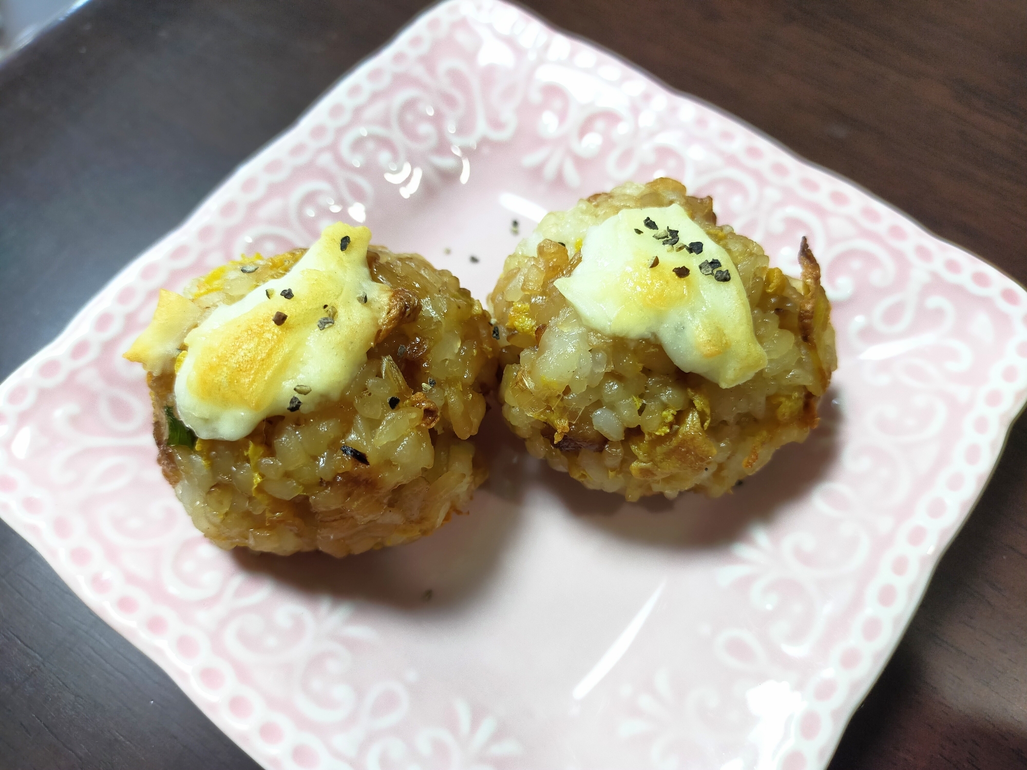 まんまる!!長ねぎの焦がし醤油ご飯チーズのせ