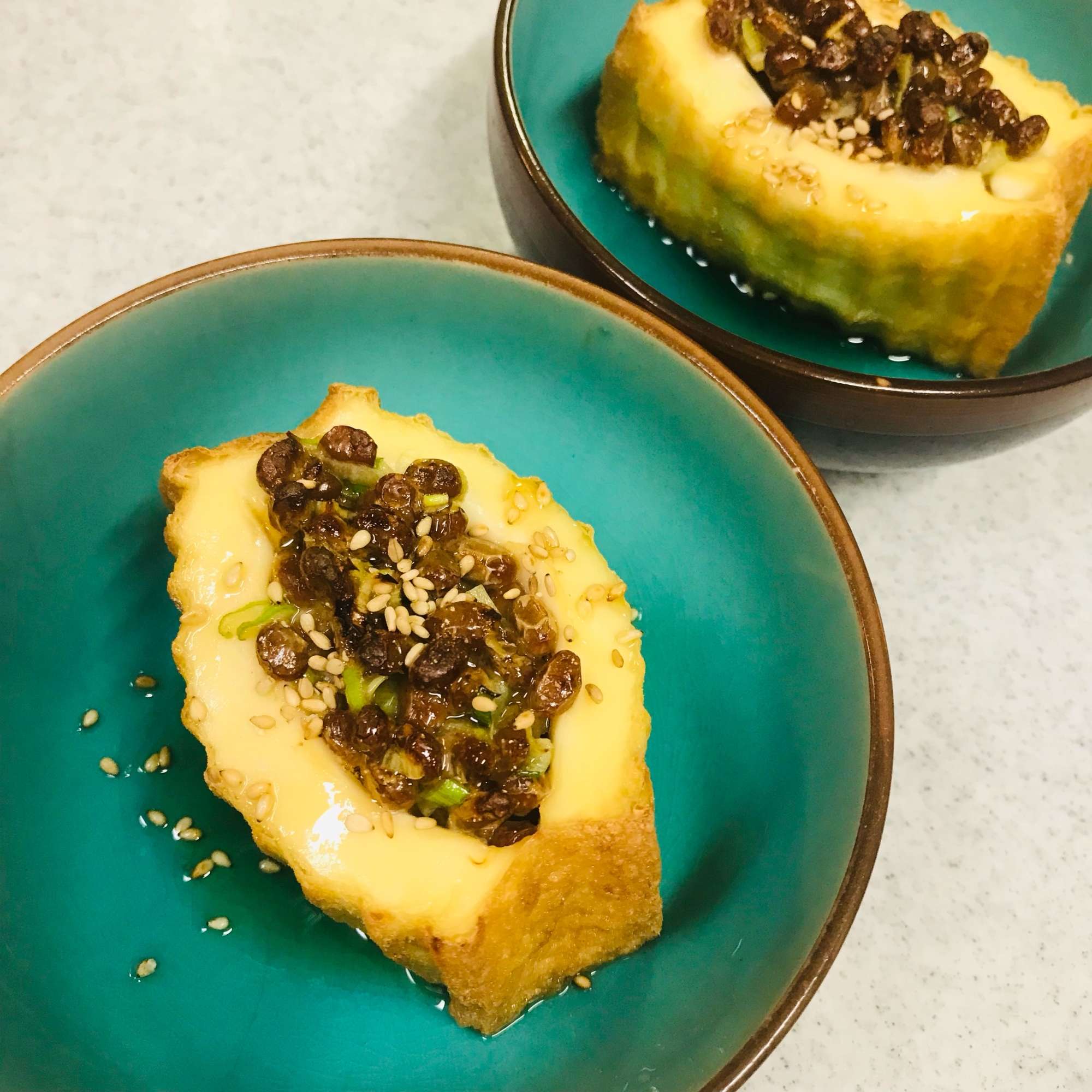 厚揚げ納豆はさみ焼き レシピ 作り方 By ひよこピッピ 楽天レシピ 厚揚げ納豆はさみ焼き レシピ 作り方 By ひよこピッピ 楽天レシピ