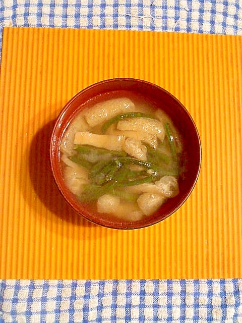 十六ささげと油揚げの味噌汁♪ レシピ・作り方 by テツオ63 - 楽天レシピ